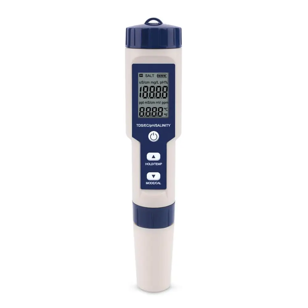 5 in 1 TDS/EC/PH/Salinity/Temperature Meter Digital Water Quality Monitor Tester for Pools, Drinking Water, Aquariums cathode ray oscilloscope Measurement & Analysis Tools