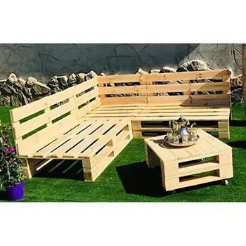 

Conjunto RINCONERA con PALETS Europeos + Mesa,Interior/Exterior NUEVOS A ESTRENAR 2m X 2m