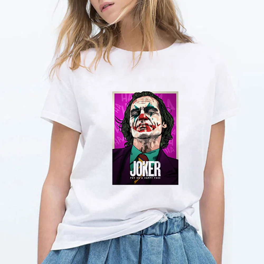 Joker HA Женская Футболка Летняя графическая хипстерская летняя Футболка женская летняя графическая Футболка - Цвет: 19bk1234