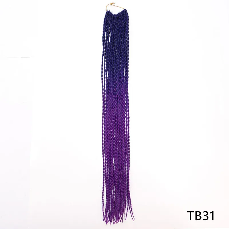 TB31 Fashion DIY Gradient Braided Hair Headwear Dreadlocks Women Synthetic Fiber Braiding Wig - Цвет: TB31