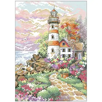 

Lighthouse scenery Counted Cross Stitch 11CT 14CT 18CT DIY wholesale Chinese Cross Stitch Kits Embroidery Needlework Sets