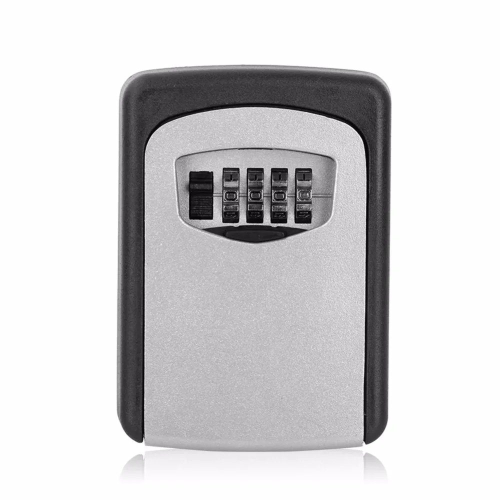 

Drop Shipping 4 Digit Password Combination Key Safe Security Storage Box Lock Case Wall Mount Lock Storage Box Security Safes