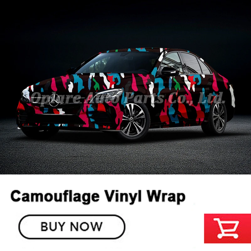 

Highest quality Camo wrapping film red black white camouflage vinyl Camo vinyl wrap Car Sticker quality Warranty