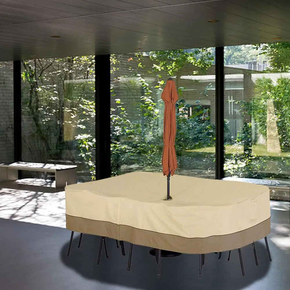patio table and chairs cover with umbrella hole