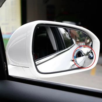 

1Pc/2pcs Car 360 Degree Wide Angle Convex Mirror Small Round Side Blindspot Rearview Parking Mirror Framless Blind Spot Mirror