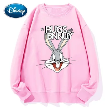 

Disney Stylish Rabbit Cartoon Letter Print O-Neck Pullover Sweet Couples Unisex Women Sweatshirt Long Sleeve Top S - 3XL 8 Color