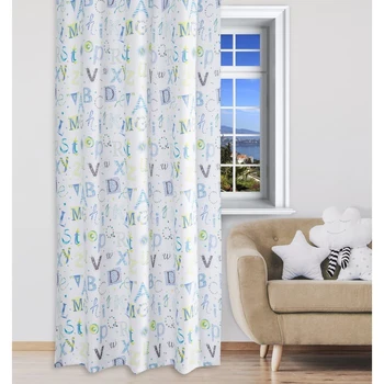 

Curtain Baby I "Alphabet", without holder, white, 110 × 260 cm, blackout, polyethylene 100%
