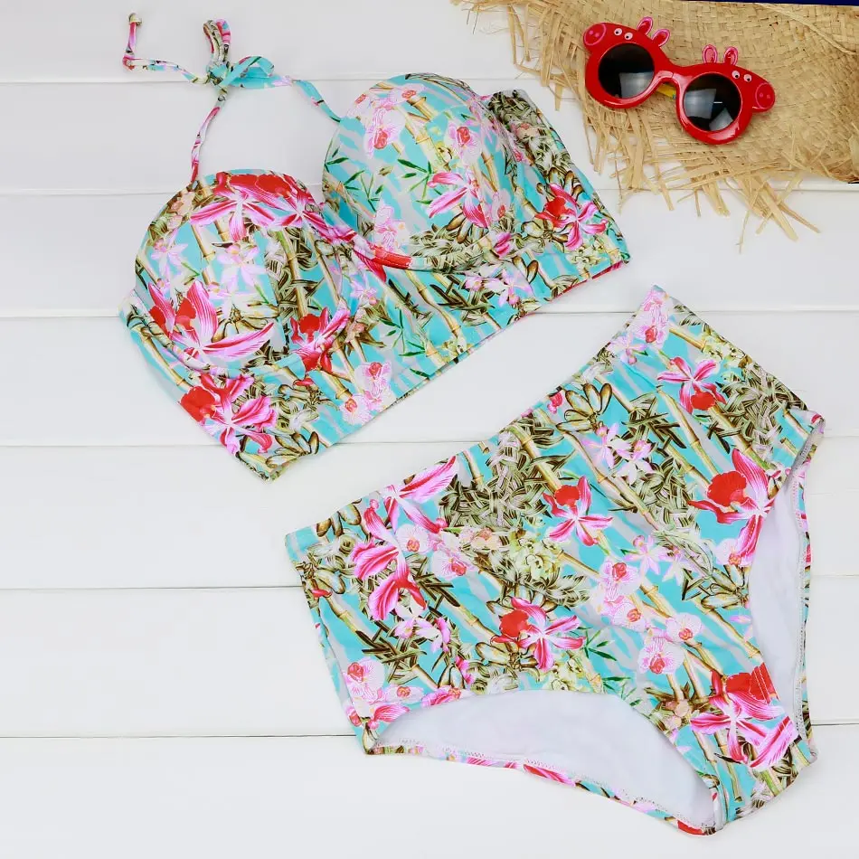 zaful peacock blue bikini