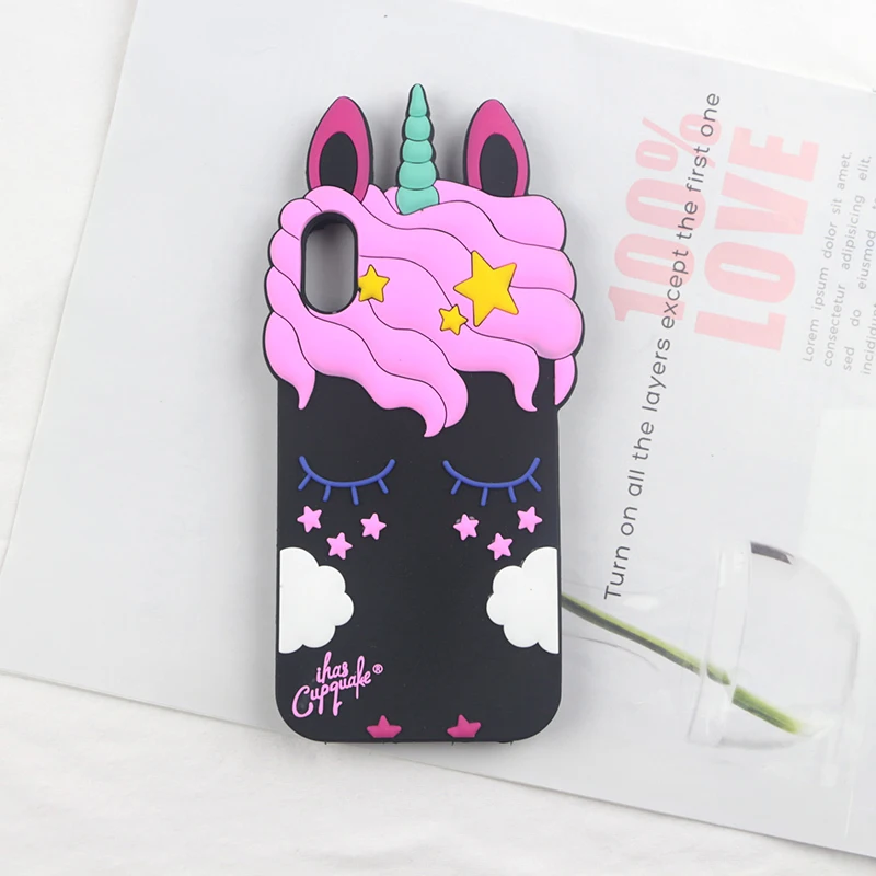 EYERabbit Black Милый силиконовый чехол для iPhone 5, 5S, 6, 6s Plus, 7, 8, X, XR, XS, 11 Pro Max, SE, чехол, панда, медведь, кошка, утка, свинья, милый чехол для телефона - Цвет: EYERabbit Black