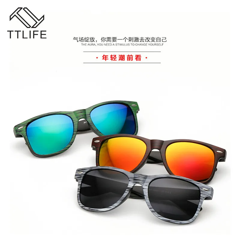 

TTLIFE Classic Bamboo Vintage Sunglasses Men Women Nail Decoration Driving Mirror Sun Glasses Retro Wood Oculos De Sol JHH0361