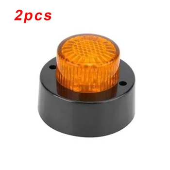 

2pcs Yellow Side Marker Light For Trailer Truck Lamp Indicator Clearance Bullet