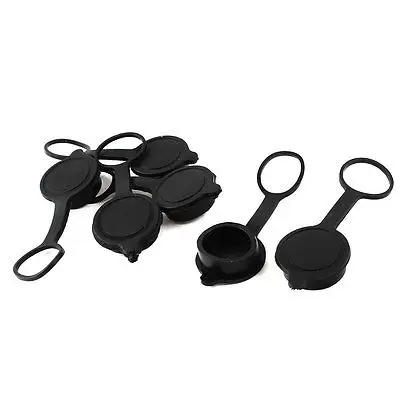 

6pcs Black Waterproof Anti Dust Aviation Connector Plug Cap for GX16
