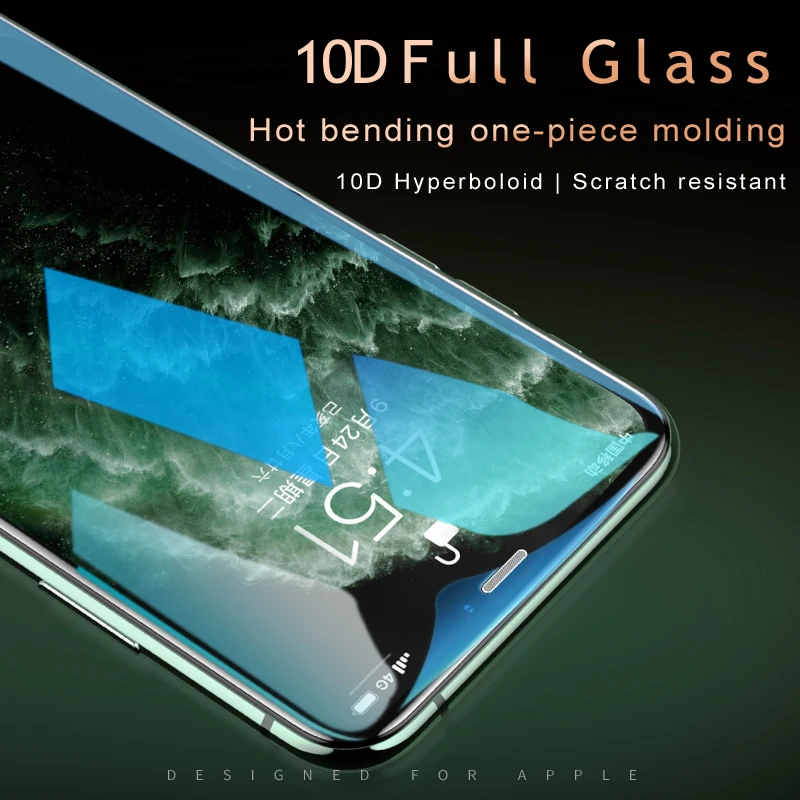 10D Полное стекло Защитная пленка для экрана для iphone 11 pro Max 6,5 5,8 горячее изогнутое Закаленное стекло протектор экрана для iphone 11 6,1