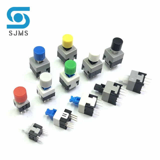 10 Pack Lot Set 5.8mm 6 Pins Mini Push Button Power Switch Self Reset  Momentary