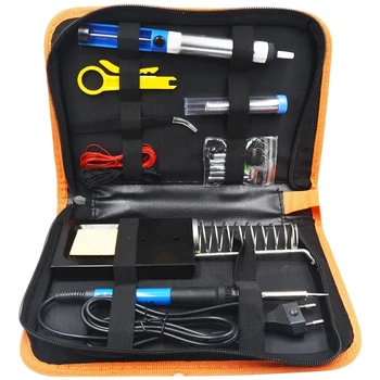 

60W Adjustable Temperature Electric Iron Kit Backlight Digital Multimeter Welding Assistant Kit Welding Repair Tool US Plug