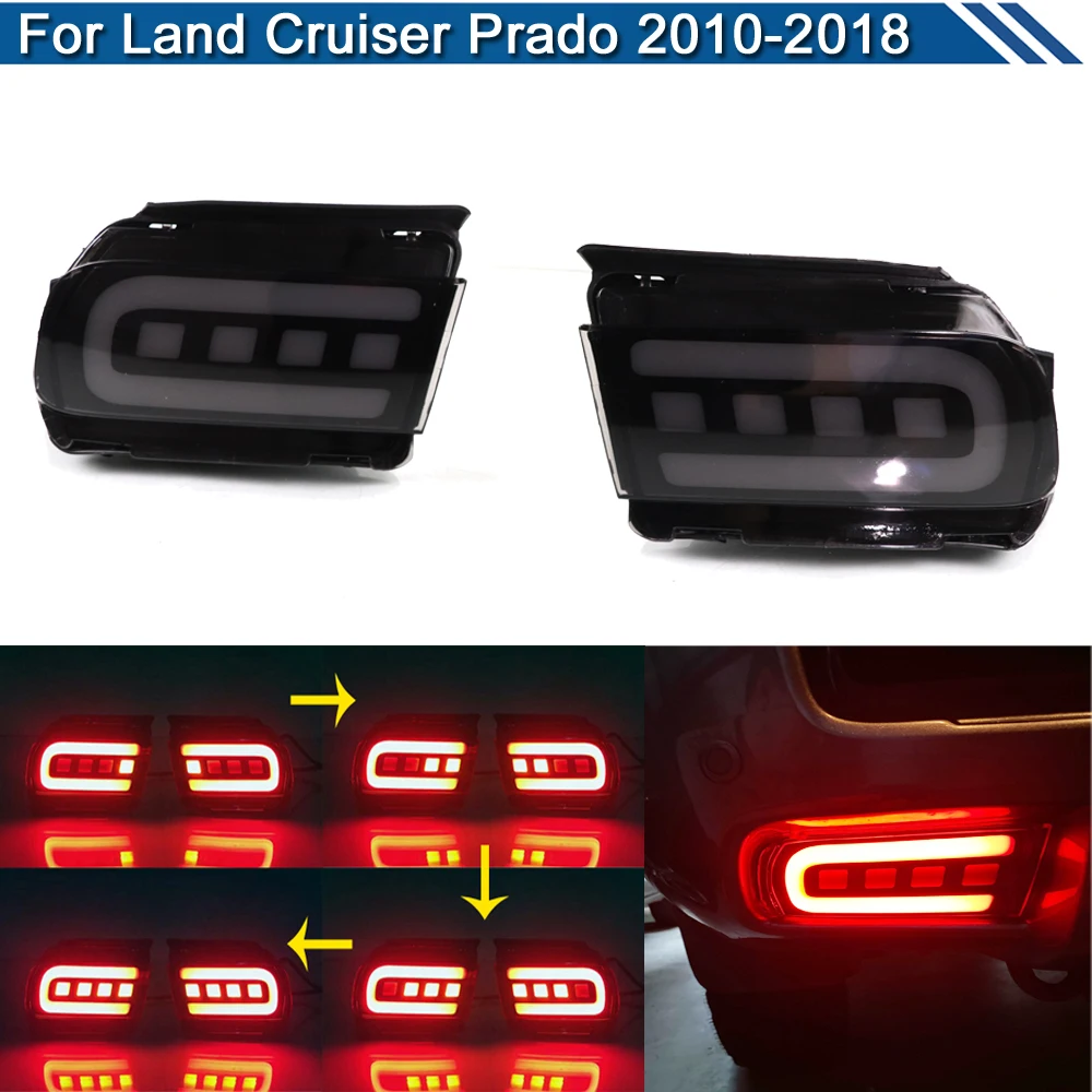 

Для Toyota Land Cruiser Prado LC150 2010-2018 светодиодный задний бампер отражатель сигнасветильник дальнего света Стоп сигнал поворота