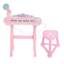 Детские пианино игрушки 24 клавиши мини электронная клавиатура с микрофоном музыкальный инструмент Детские электронные пианино для детей Подарки