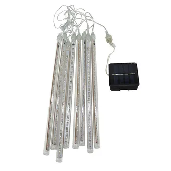 

30cm LED Meteor Shower Solar String Light 8 Flashing Lamp Tubes Christmas Tree Decoration