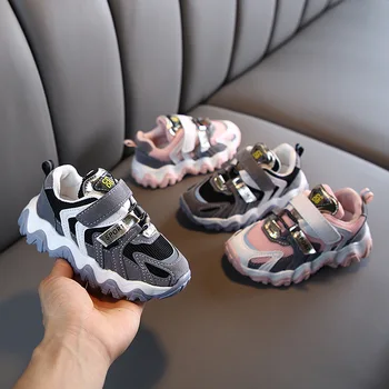 

Children's Mesh Shoes New Mesh Shoes Baby Wave Shoes Girls Sneakers Casual Breathable 2020 Spring and Autumn Boys Cotton Fabric