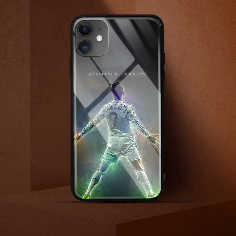 Криштиану Роналду для iPhone 2020 SE 6 6s 7 8 plus x xr xs 11 Pro max закаленное стекло чехлы