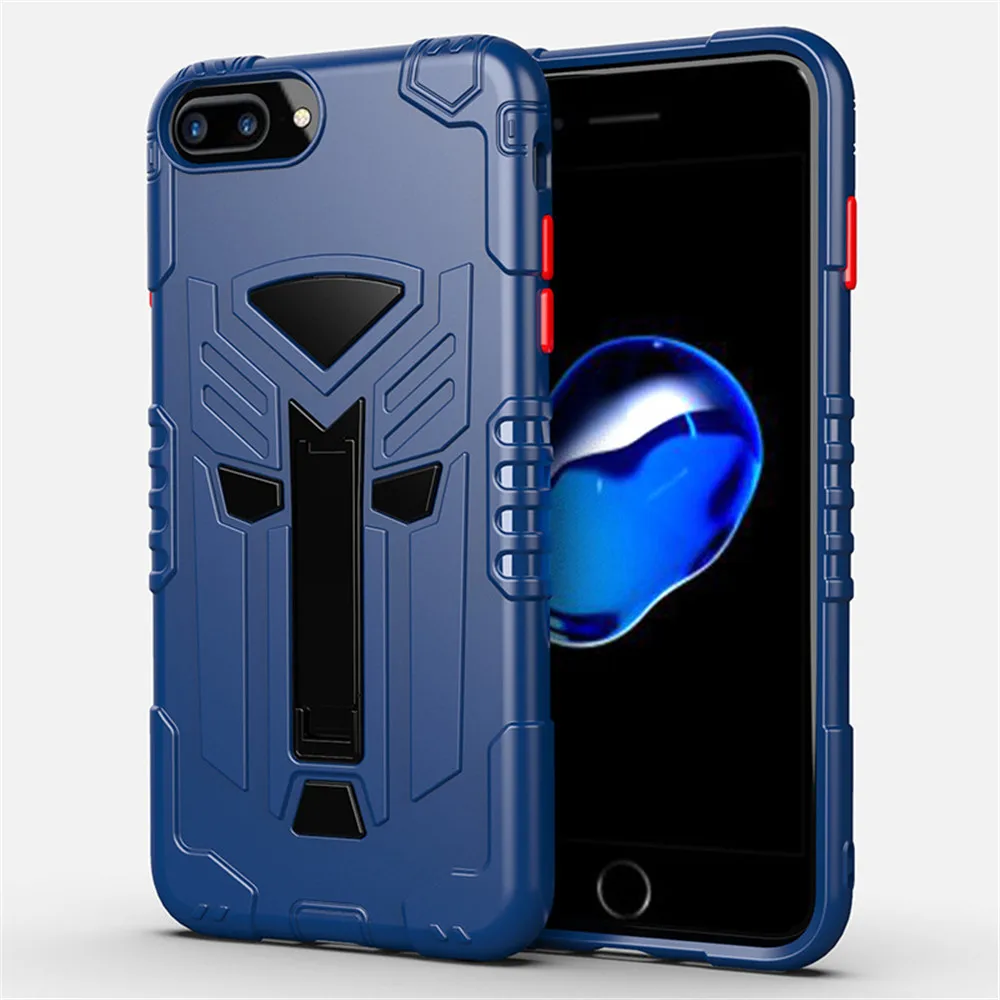 Shockproof Cover For iPhone 11 Pro Max X Case 7 8 Plus PC + TPU Support Stand Phone Capa Funda Protection Coque | Мобильные телефоны