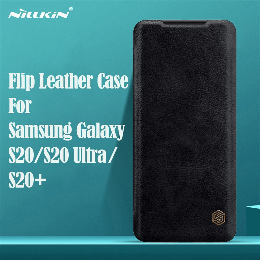 

For Samsung Galaxy S20 Ultra S20+ Plus 5G Flip Case Nillkin Qin Leather Flip Cover Card Pocket Case For Samsung S20 Phone Bags