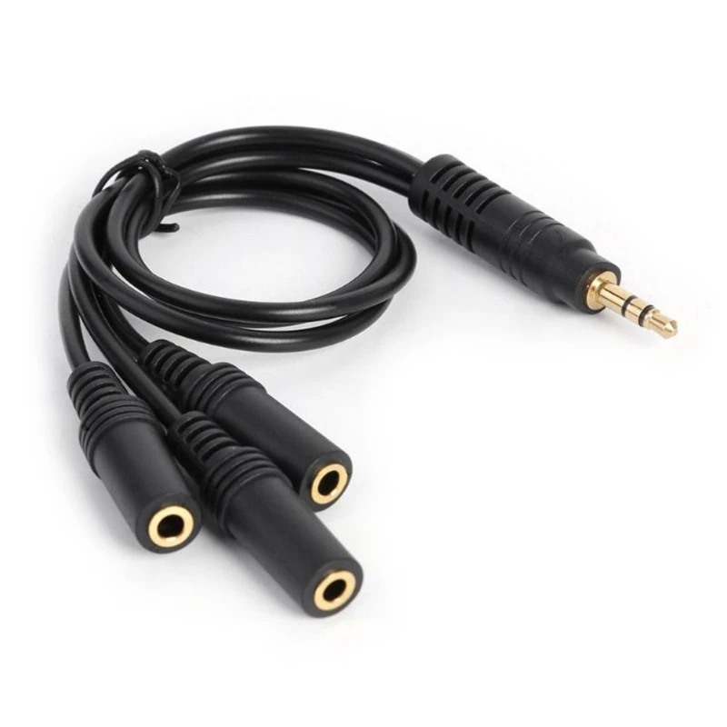 

3.5mm PVC 3-Pole Plug to 3 Way Stereo Audio- Headphone Splitter Adapter Cable