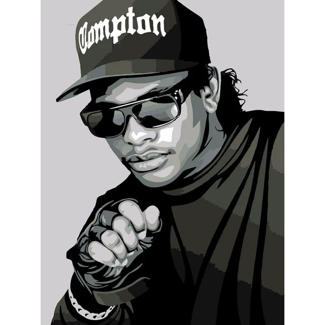 Eazy E Black And White Drawing