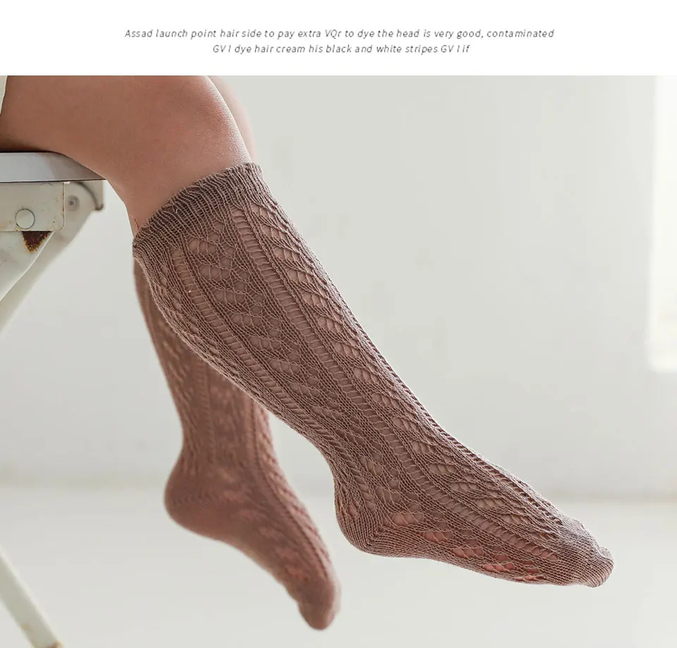 Kids Knee High Socks Child Toddler Girl Newborn Infant Summer Cotton Mesh Cute Princess Frilly Long Sock Kawaii Baby Accessories 10 H9f542acdb67b426a815124a8324efa07J