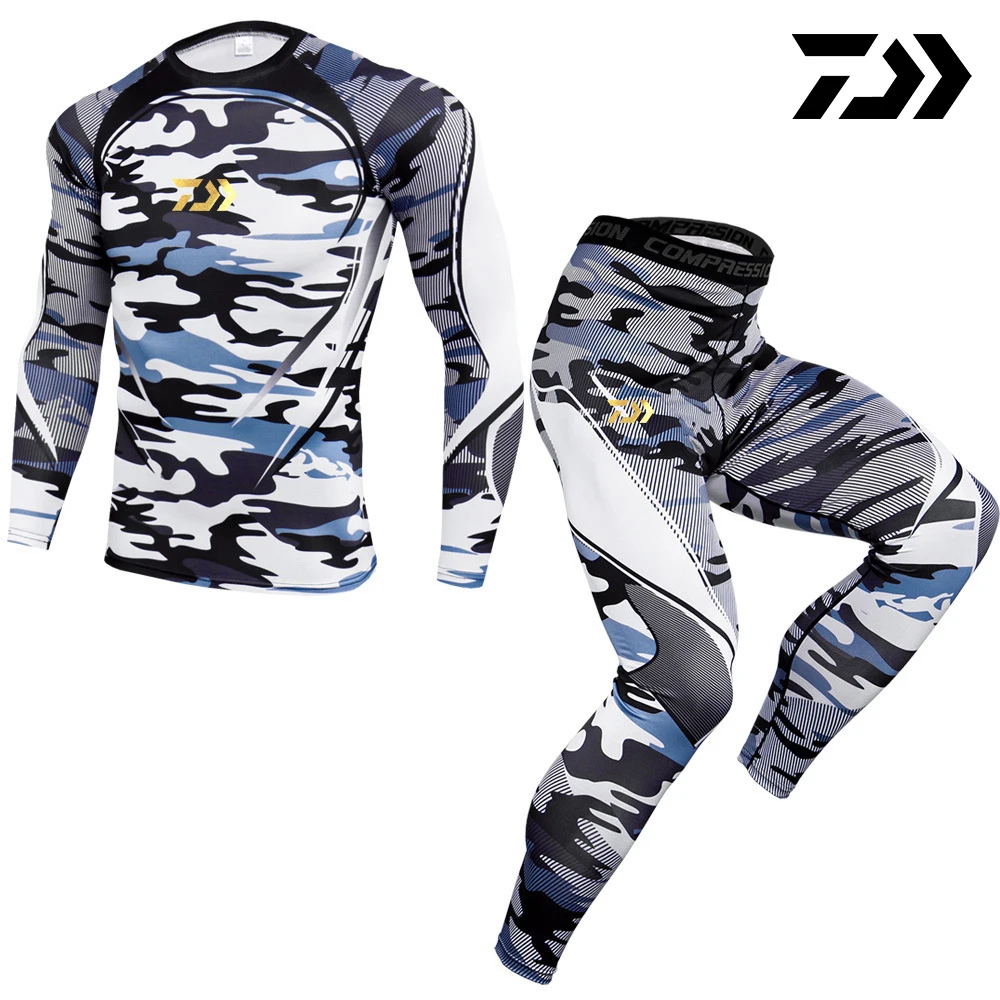 NEW DAIWA Outdoor Sports Fishing Clothes Sets Breathable Quick Dry Anti UV 40+ Anti Mosquito Fishing Shirts Fishing Pants