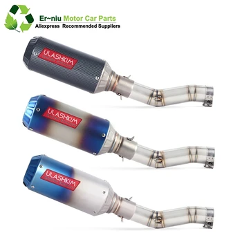 

K7 GSXR 600 750 GSXR700 GSXR750 Motorcycle Exhaust Muffler Middle Link Pipe Full System Slip On For Suzuki GSX R600 R700 R750 K7