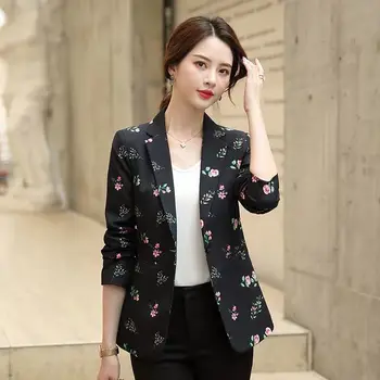 

Blazer Women Suit Slim 2020 Spring New Casual Printing Suit Jacket Women Coat Fashion Wild Female Clothing Plus Size S-3XL