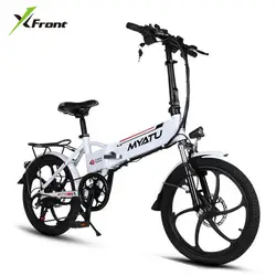 Новый x-передний алюминиевый каркас 20 дюймовый электровелосипед 6 Скоростной складной мини-электро-велосипед 250 Вт литиевая батарея