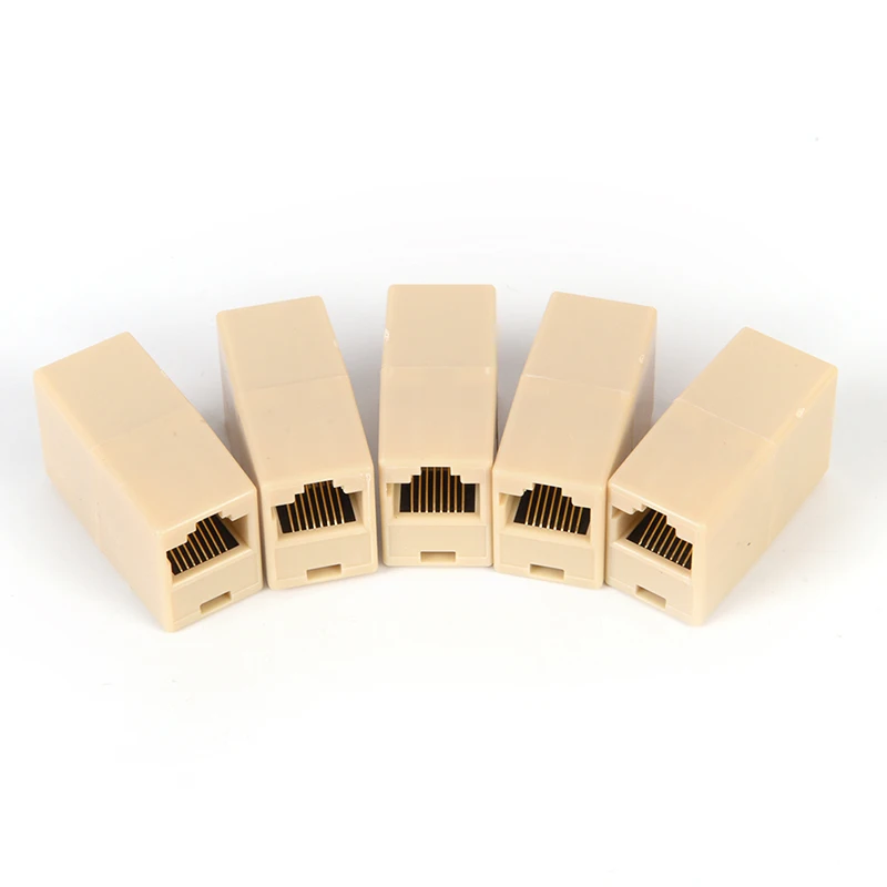 Network Ethernet Dual Straight Head Lan Cable Joiner Coupler RJ45 CAT 5 5E 6 6a Extender Plug Network Cable Connector