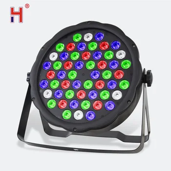 

LED Flat Par 54x3W DMX Led Par RGBW LED Stage Par Light Wash Dimming Strobe Lighting Effect Lights for Disco DJ Party Show
