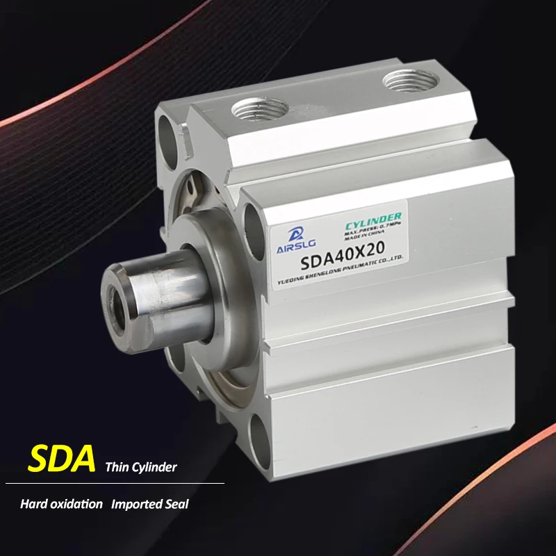 

SDA Bore 32 mm airtac type double acting compact air pneumatic cylinder SDA32 stroke 5-100mm female /male thread