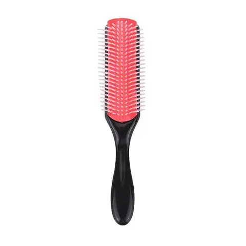 9-Rows Detangling Hair Brush Denman Detangler Hairbrush Portable Scalp Massager Straight Curly Wet Anti-static Hair Comb
