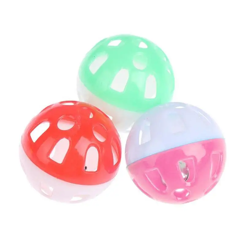 1pcs Multicolor Pet Toys Cat Toy Ball Plastic Hollow Bell Pet Ball Toy Pet Supplies Cat Toy Kattenspeelgoed Jouet Chat