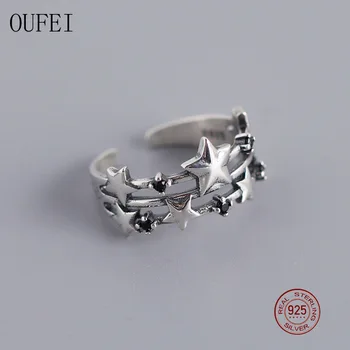 

OUFEI Vintage Ring For Women Pentagram Wedding 925 Sterling Silver Ring Star Fine Adjustable Opening Rings 2020 New Jewelry