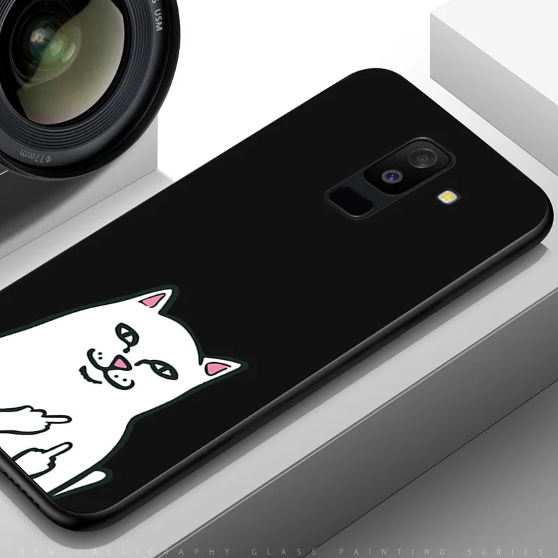 Черные чехлы из ТПУ для Samsung A10 A20 A30 A40 A50 A60 A70 A750 M10 M20 M30 M40 чехол A6 A9 A6Plus A8Plus