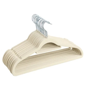 

20 Pack Non-Slip Velvet Hangers,Flocking Hangers with Swivel Hook for Kids&Adults Jackets,Pants&Clothes,42CM