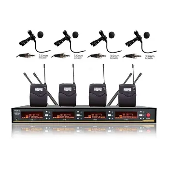 

Wireless Clip Lavalier Microphone System UHF Diversity Professional School Performance Microphones Mikrofon Systems For Church