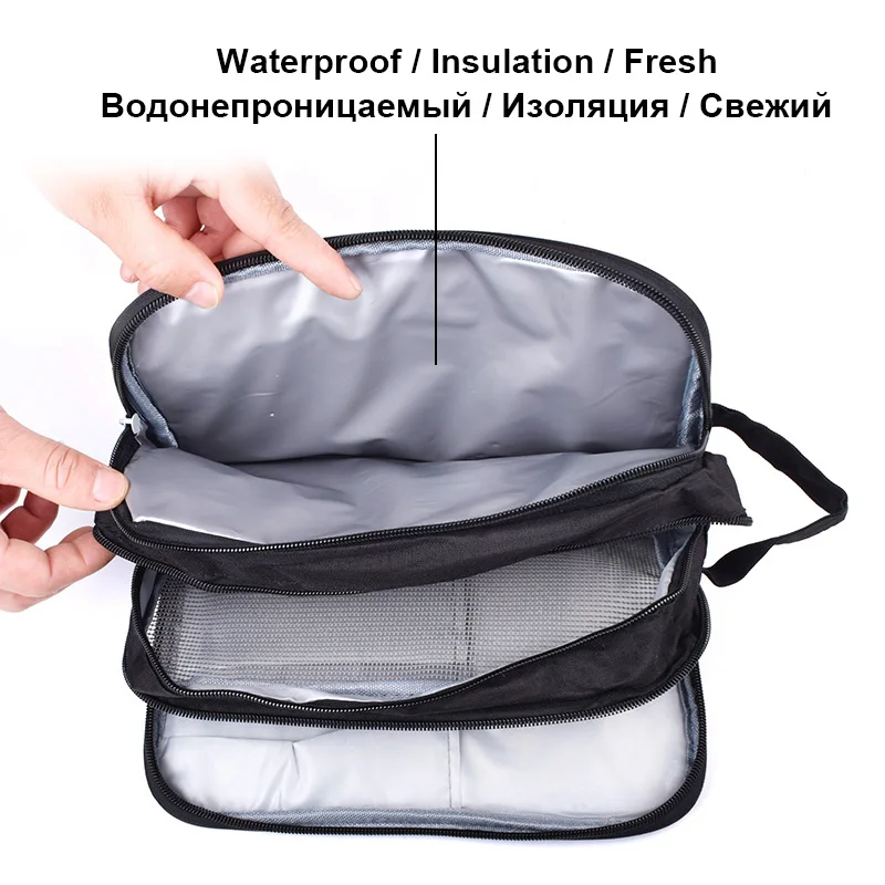 Grande Trousse De Toilette De Voyage étanche - Sac De Lavage Organisateur Pour Homme - Noir