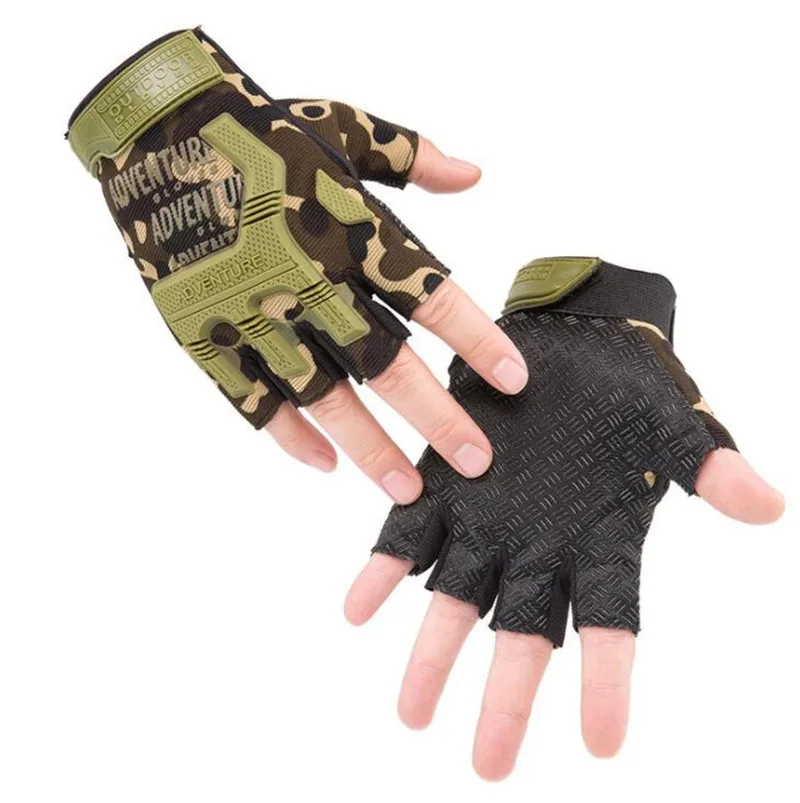New Tactical Gloves Military Army Outdoor Sports Shooting Airsoft Bicycle Motorcross Hard Knuckle Half Finger Gloves Fingerless