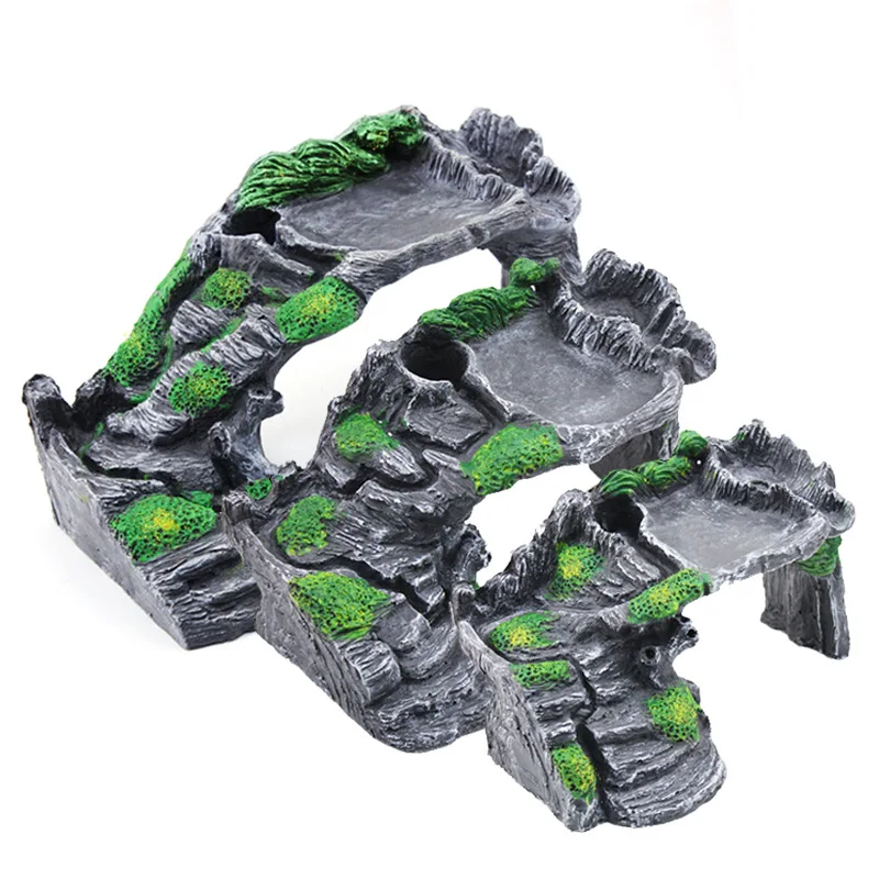 

Turtle Drying Platform Climbing Water Turtle Tank Landscaping Floating Island Climbing Brazilian Turtle Dodge Cave Resin Rockery