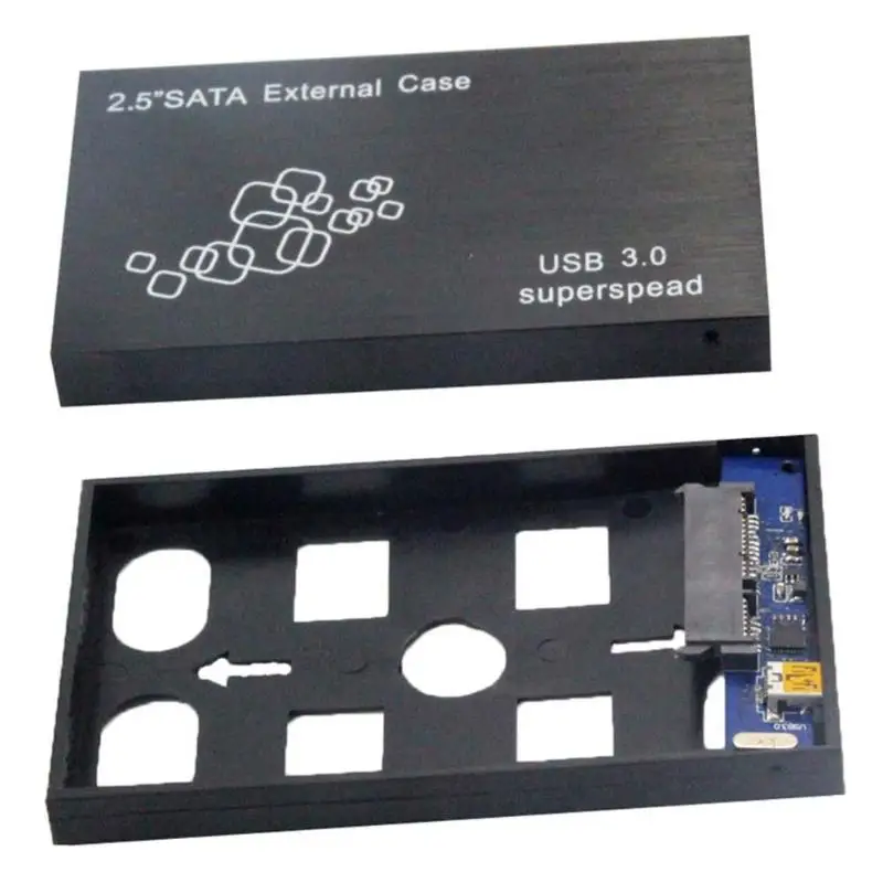 Портативный корпус HDD SATA к USB 3,0 жесткий диск коробка алюминиевый сплав внешний 2,5 дюймов высокоскоростная коробка SATA для Windows Mac