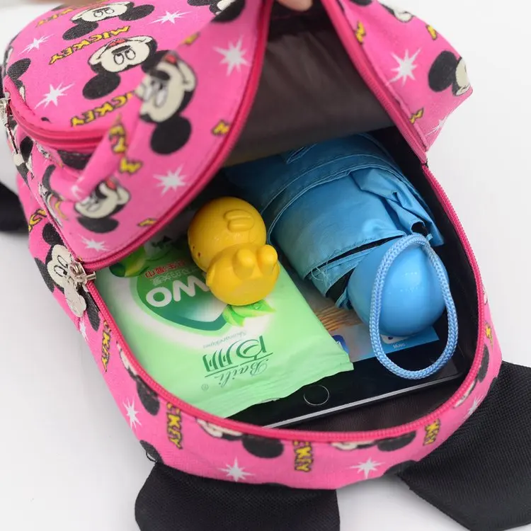Дисней Микки Маус Детский Холст мультфильм рюкзак мальчик девочка Минни детский сад маленький школьный рюкзак Детская Очаровательная сумка