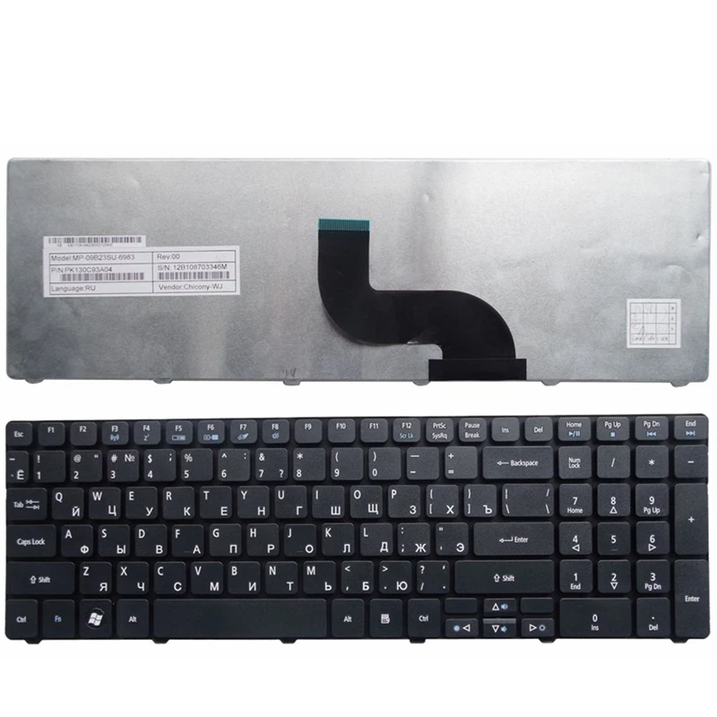 Клавиатура для ноутбука GZEELE Русская клавиатура Acer Aspire 5742G 5740 5742 5810T 7735 7551 5336 5410 5536G
