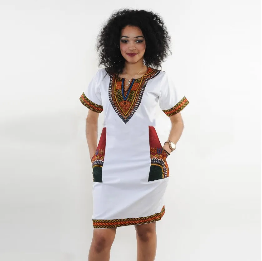 Plus 3xl African dresses for women Clothing New Sale Sexy Tight National Wind High Elastic Printed Bag Hip  african clothes african style clothing