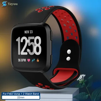 

YAYUU 22mm Sport Silicone Wrist Strap For Fitbit Versa /Versa 2/Versa Lite/Lonic Breathable Waterproof Watch Band Accessories